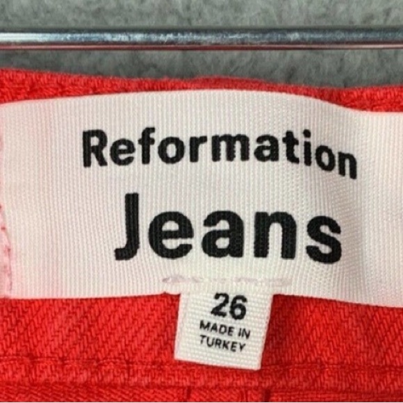 Reformation Cynthia Jeans Tomato 26 - Picture 5 of 10